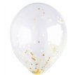 5PK 12in GOLD CONFETTI BALLOONS