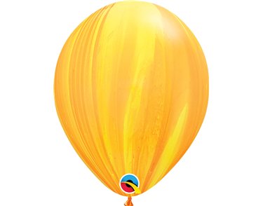 25PK 11in YELLOW ORANGE SUPERAGATE QUALATEX