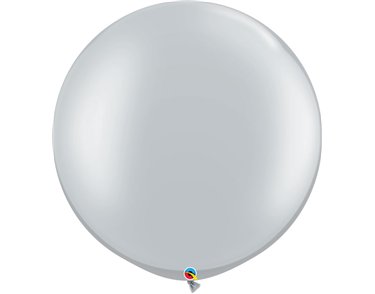 2FT 30in SILVER METALLIC PLAIN QUALATEX