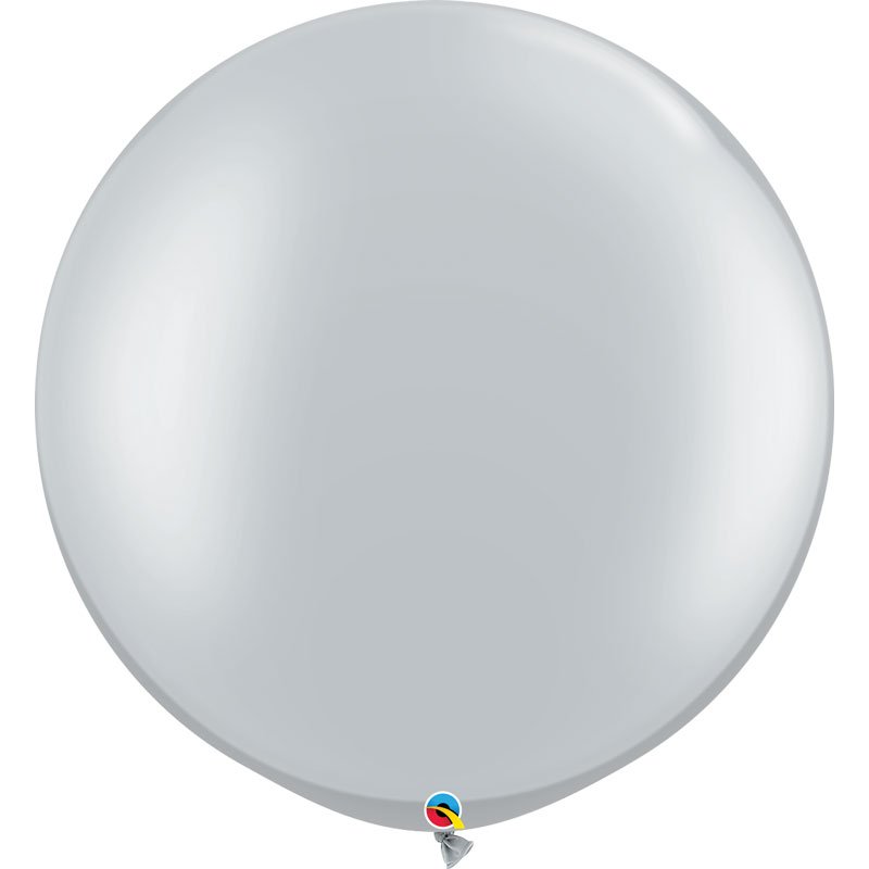 2FT 30in SILVER METALLIC PLAIN QUALATEX