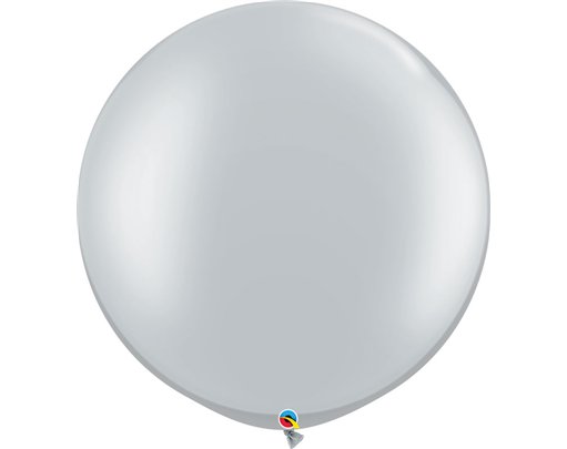 2FT 30in SILVER METALLIC PLAIN QUALATEX