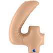 40in SATIN NUDE NUMBER 4 FOIL BALLOON