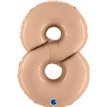 40in SATIN NUDE NUMBER 8 FOIL BALLOON