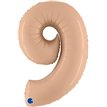 40in SATIN NUDE NUMBER 9 FOIL BALLOON