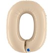 40in SATIN CREAM NUMBER 0 FOIL BALLOON