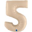 40in SATIN CREAM NUMBER 5 FOIL BALLOON