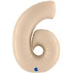 40in SATIN CREAM NUMBER 6 FOIL BALLOON