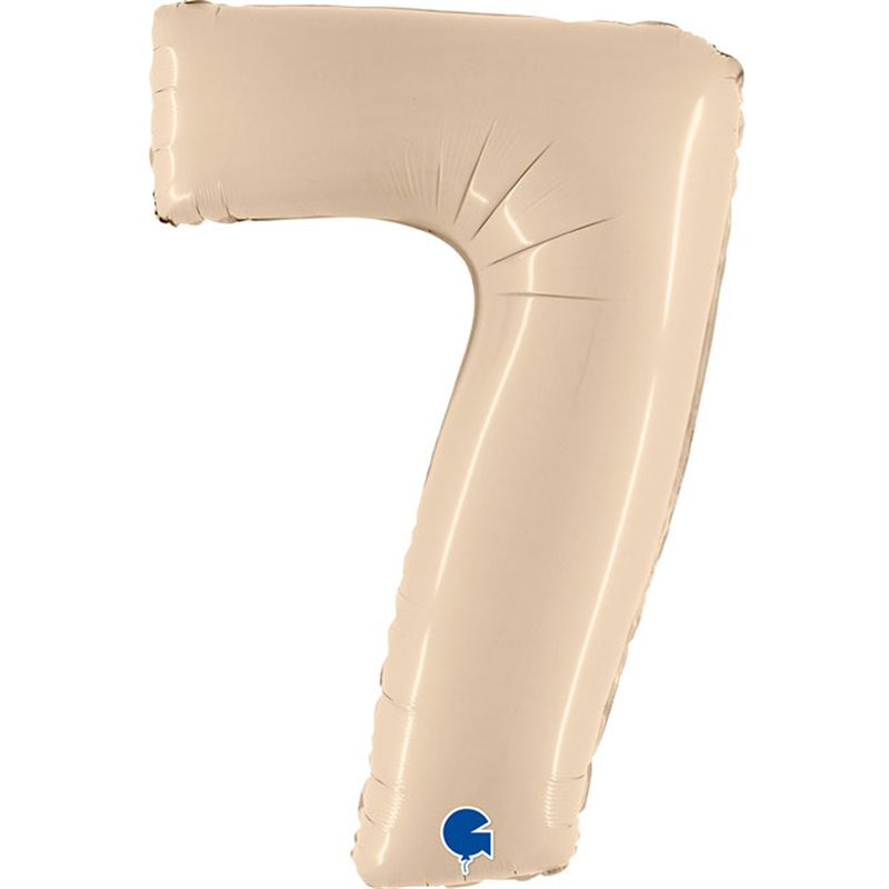 40in SATIN CREAM NUMBER 7 FOIL BALLOON