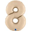 40in SATIN CREAM NUMBER 8 FOIL BALLOON