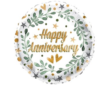 18in ANNIVERSARY LEAVES ECO FOIL BALLOON