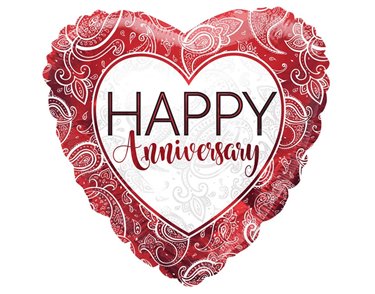 18in ANNIVERSARY RUBY ORNAMENTS ECO FOIL BALLOON