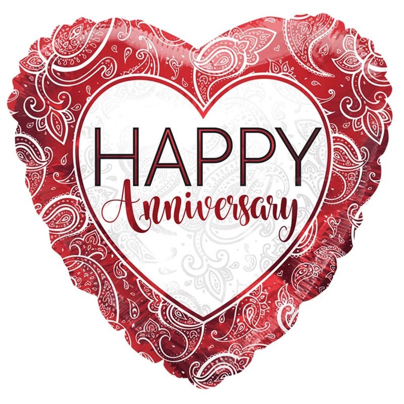 18in ANNIVERSARY RUBY ORNAMENTS ECO FOIL BALLOON