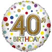 18in AGE 40 ECO FOIL BALLOON