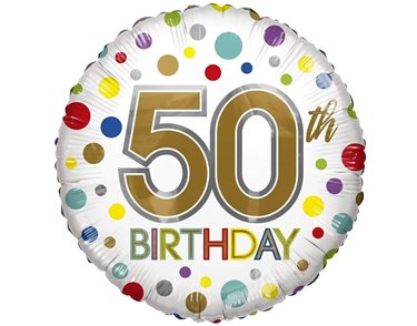18in AGE 50 ECO FOIL BALLOON