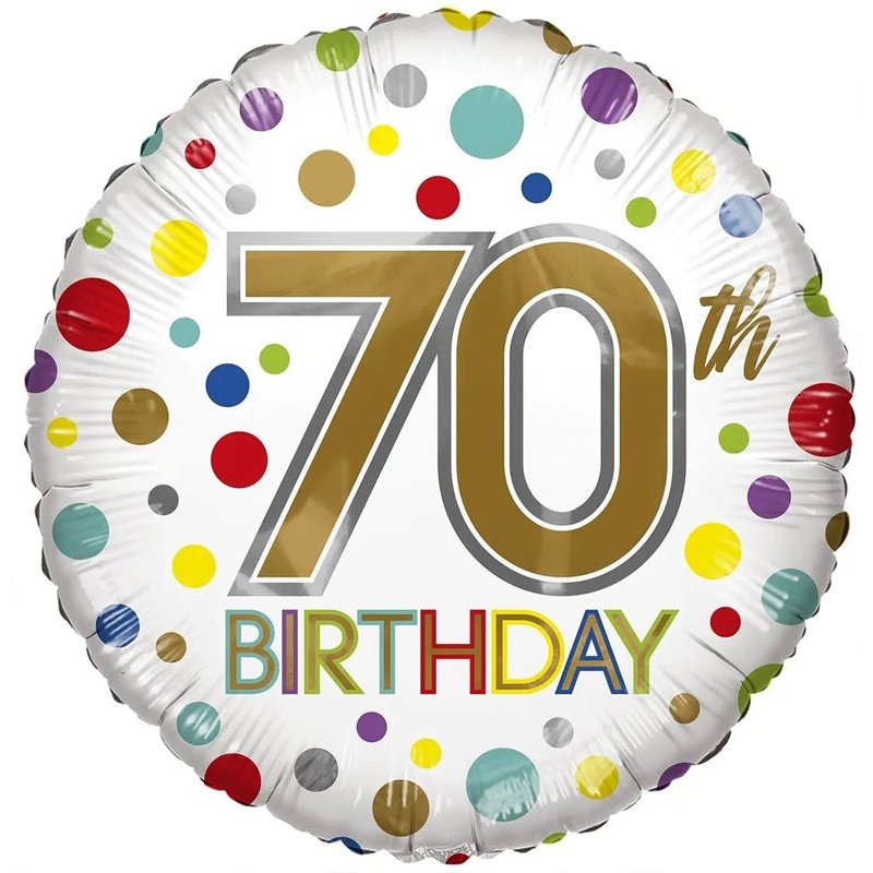 18in AGE 70 ECO FOIL BALLOON