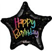 18in BIRTHDAY MULTICOLOUR STAR ECO FOIL BALLOON