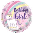 18in BIRTHDAY GIRL UNICORN ECO FOIL BALLOON