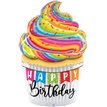 60in SPECIAL DELIVERY BIRTHDAY CUPCAKE FOIL BALLOON