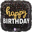 18in BIRTHDAY SCRIPT CONFETTI FOIL BALLOON