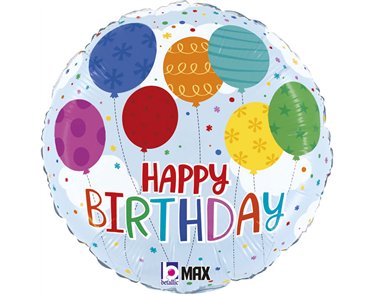 18in BIRTHDAY COLORFUL BALLOON FOIL BALLOON