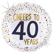 18in CHEERS TO 40 YEARS FOIL BALLOON