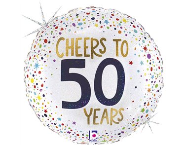 18in CHEERS TO 50 YEARS FOIL BALLOON