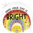 18in BRIGHT DAY RAINBOW SUN FOIL BALLOON