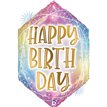 30in OPAL PASTEL GEO BIRTHDAY FOIL BALLOON