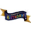 51in NAVY BIRTHDAY BANNER FOIL BALLOON