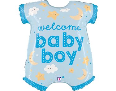 31in BABY BOY ONESIE FOIL BALLOON