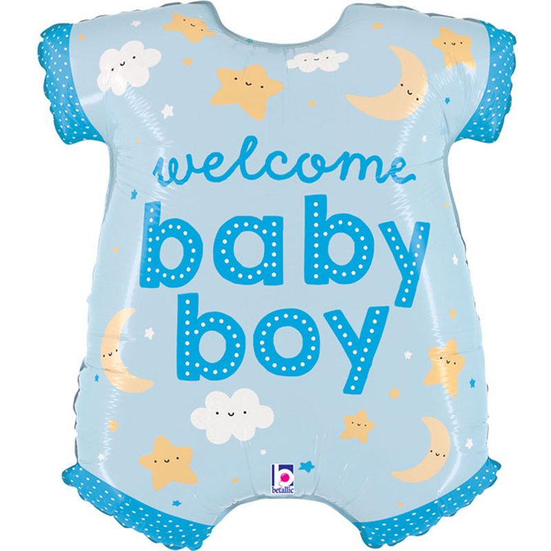 31in BABY BOY ONESIE FOIL BALLOON