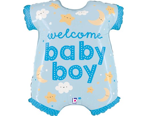 31in BABY BOY ONESIE FOIL BALLOON