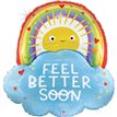 35in FEEL BETTER RAINBOW SUN FOIL BALLOON