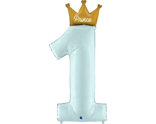 46in MY 1ST BIRTHDAY PRINCE FOIL BALLOON