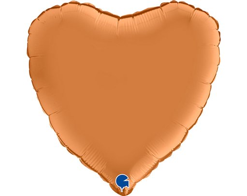 18in SATIN CARAMEL HEART FOIL BALLOON