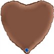 18in SATIN CHOCOLATE HEART FOIL BALLOON