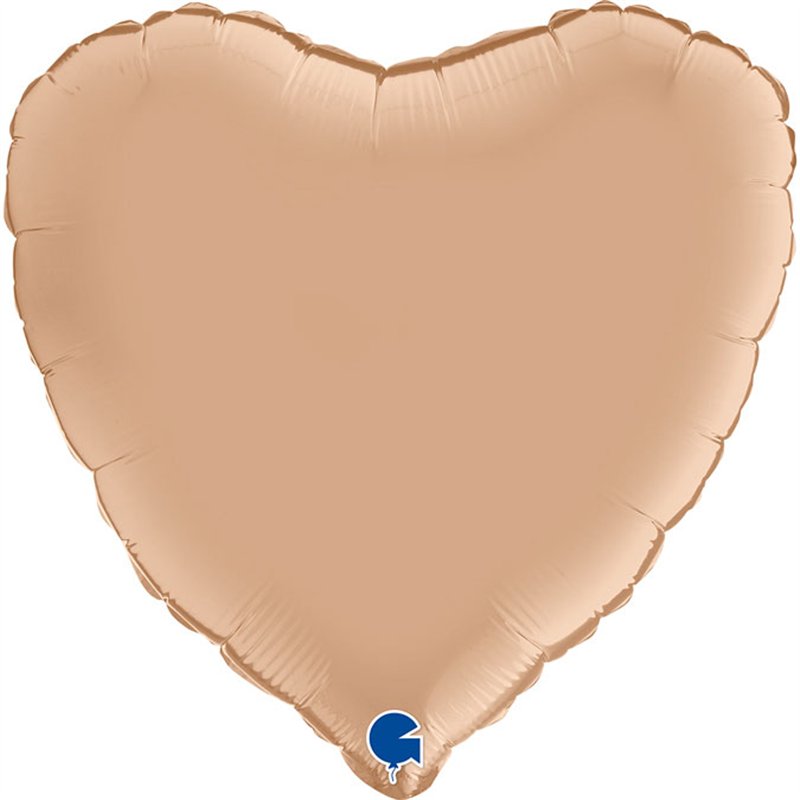 18in SATIN NUDE HEART FOIL BALLOON