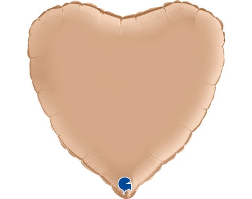 18in SATIN NUDE HEART FOIL BALLOON