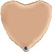 18in SATIN NUDE HEART FOIL BALLOON