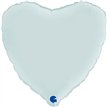 18in SATIN PASTEL BLUE HEART FOIL BALLOON
