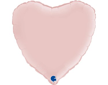 18in SATIN PASTEL PINK HEART FOIL BALLOON