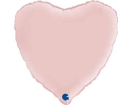 18in SATIN PASTEL PINK HEART FOIL BALLOON