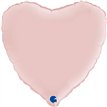 18in SATIN PASTEL PINK HEART FOIL BALLOON