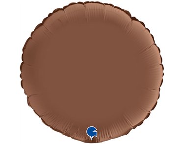 18in SATIN CHOCOLATE ROUND FOIL BALLOON