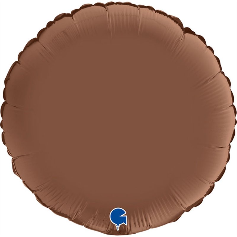 18in SATIN CHOCOLATE ROUND FOIL BALLOON