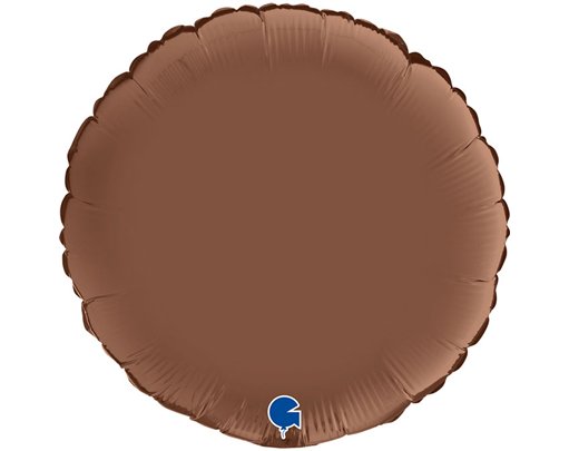 18in SATIN CHOCOLATE ROUND FOIL BALLOON