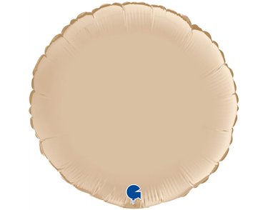 18in SATIN CREAM ROUND FOIL BALLOON