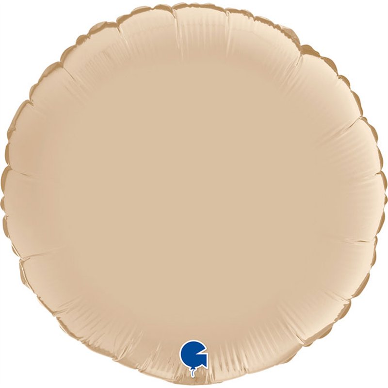 18in SATIN CREAM ROUND FOIL BALLOON