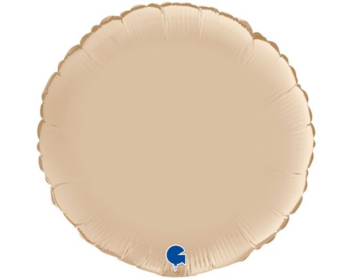18in SATIN CREAM ROUND FOIL BALLOON