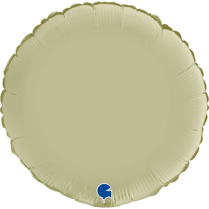 18in SATIN OLIVE GREEN ROUND FOIL BALLOON